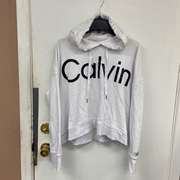 Calvin Klein Performance Crop Top Hoody size 2XL XXL Like New - Picture 3 of 8